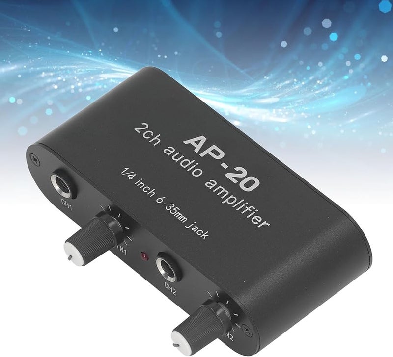 Dual Channel Microphone Preamplifier 0 20dB Gain Aluminum Alloy Balanced Single Ended Input - Image 5